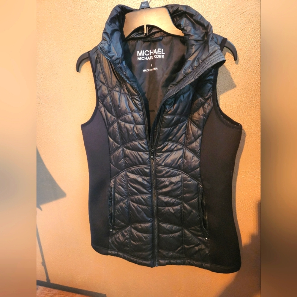Michael Kors Black Quilted Women's Vest